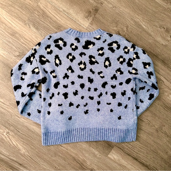 BOGO | Nine West Periwinkle Leopard Sweater - XSP - Picture 2 of 9